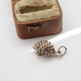 Sterling Silver Prickly Hedgehog Charm Pendant Vintage c1970