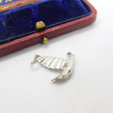 Sterling Silver Chinese Junk Ship Charm Pendant Vintage c1970