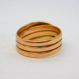 Victorian 9ct Rose Gold Coiled Snake Band Ring Antique 1893 Birmingham