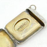 Victorian Sterling Silver Floral Hidden Image Vesta Case Antique 1874 Birmingham