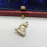 Sterling Silver Speak No Evil Charm Pendant Vintage c1970