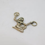 Sterling Silver Virgo Horoscope Charm Pendant Vintage c1970