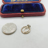 Sterling Silver Q Initial Charm Pendant Vintage c1970