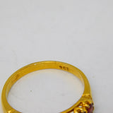 9ct Yellow Gold Seven-Stone Natural Ruby Dress Ring Antique c1940 Art Deco