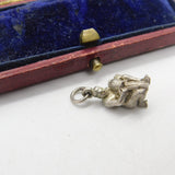 Sterling Silver Aquarius Zodiac Star Sign Charm Pendant Vintage c1970