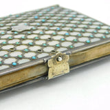 19th Century Sterling Silver, Pearl & Turquoise Aide Memoire Antique c1830s
