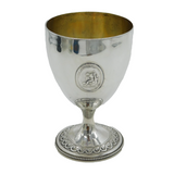George III Sterling Silver Neoclassical Cameo Goblet Antique 1780 London