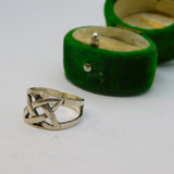 Sterling Silver Celtic Knot Style Split Band Ring Vintage c1970 Size J