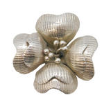Sterling Silver Large Floral Charm Pendant Vintage c1970s