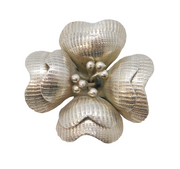 Sterling Silver Large Floral Charm Pendant Vintage c1970s
