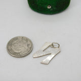 Sterling Silver N Initial Charm Pendant Vintage c1970