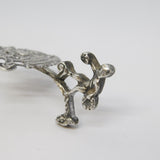 19th Century Dutch Sterling Silver Windmill Pattern Tea Caddy Spoon Antique