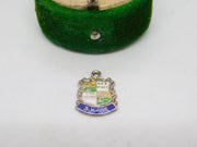 Sterling Silver Enamel Skye Crest Charm Pendant Vintage c1970