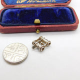 Sterling Silver Pair of Binoculars Charm Pendant Vintage c1970