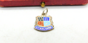 Sterling Silver & Enamel Ilfracombe Devon Shield Charm Pendant Vintage c1970