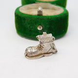 Sterling Silver Family in the Shoe Opening Charm Pendant Vintage c1970