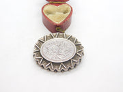 Victorian Sterling Silver Forget-Me-Not Sweetheart Brooch Antique c1880