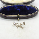 Sterling Silver Football Player with a Ball Charm Pendant Vintage c1970