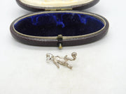 Sterling Silver Football Player with a Ball Charm Pendant Vintage c1970