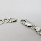 Sterling Silver Curb Link Chain Bracelet Vintage c1970 21cm Length
