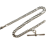 Victorian Sterling Silver Graduating Albert Watch Chain Antique 1901 Birmingham