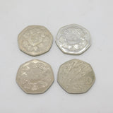Collection of EEC New Decimal 50p Coins Vintage 1973