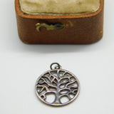 Sterling Silver Tree of Life Charm Pendant Vintage c1970