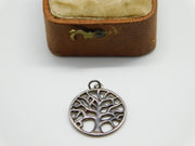 Sterling Silver Tree of Life Charm Pendant Vintage c1970