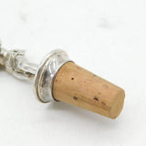Silver Plated & Cork Classical Form Bottle Stopper Antique c1930 Art Deco