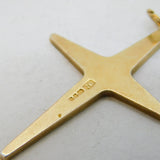 Sterling Silver Gilt Religious Cross Pendant Vintage 1961 Birmingham