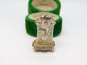Sterling Silver Cased Clock by Nuvo Charm Pendant Vintage c1970