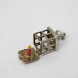 Sterling Silver Candle in the Lantern Opening Charm Pendant Vintage c1970