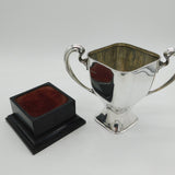 20th Century Sterling Silver Angled Sporting Trophy Cup Antique 1936 Sheffield