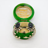 Pair of Sterling Silver Black Onyx Eastern Style Stud Earrings Vintage c1970