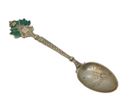 Sterling Silver & Enamel Rifle Shooting Teaspoon Antique 1914 Birmingham