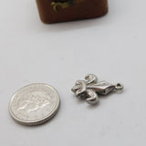 Sterling Silver Fleur-des-lis Charm Pendant Vintage c1970