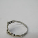 Charles Horner Boxed Sterling Silver Dress Ring Antique 1912 Chester