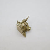 Sterling Silver Bull Or Steer Head Plaque Style Charm Pendant Vintage c1970s
