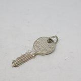 Sterling Silver Yale Key Charm Pendant Vintage c1970