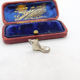 Sterling Silver Football Boot Charm Pendant Vintage c1970
