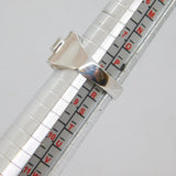 Sterling Silver Chunky Three Row Paste Set Deco Style Ring Vintage c1970 Size Q