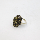 Sterling Silver Art Deco Marcasite Set Dress Ring Antique c1930 Size N