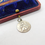 Sterling Silver St Christopher Travel Charm Pendant Vintage c1970