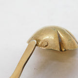 19th Century Dutch .934 Standard Silver Gilt Condiment Spoon Antique c1840