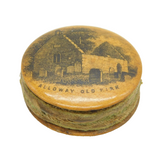 Victorian Mauchline Ware 'Alloway Old Kirk' Pin Cushion Antique c1880s