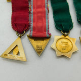 Boxed Edwardian Sterling Silver Gilt Masonic Medal Degree Group Antique