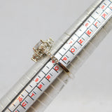 Sterling Silver Multi-Stone CZ  Cocktail Ring Contemporary c1990 Size P 1/2