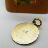 Gold on .800 Grade Silver Arabic Green Enamel Arabic