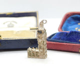 Sterling Silver Big Ben Charm Pendant Vintage c1970