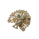Sterling Silver Peacock Charm Pendant Vintage c1970